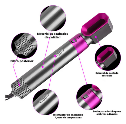 Cepillo Secador 5 en 1 Profesional